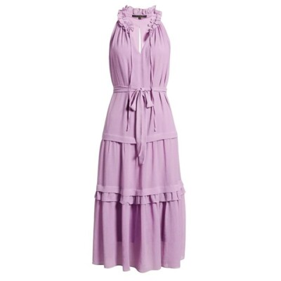 Kobi Halperin Vale Women's Sleeveless Ruffled Midi Dress Size S (MSRP $398)