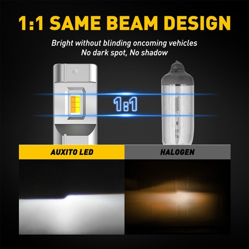 AUXITO H11 H8 White Yellow LED Light Fog Bulbs Dual Color Switchback Bright DRL - Picture 2 of 9