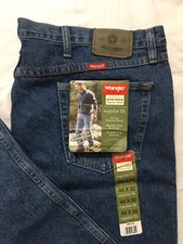Wrangler Five Star Regular Fit Jeans Tag Size 44x32 Straight Leg Blue Denim NWT