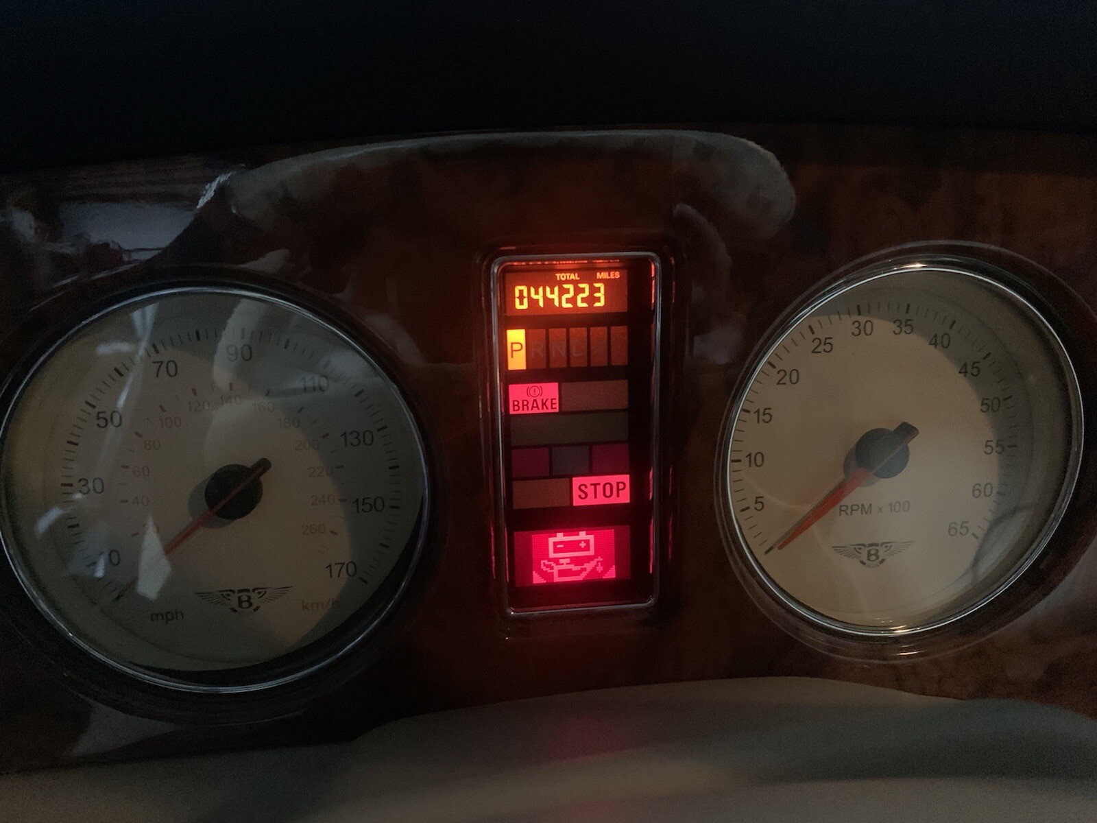 Instrument Cluster Speedometer Gauges OEM 44k 1999 Bentley Arnage 4.4L