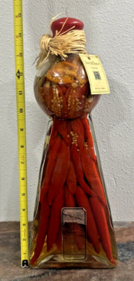 Vintage Art for the Table Chilli Pepper Vinegar infused 16  Bottle 40 oz