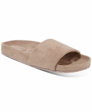 ALFANI Women's Pink Faux Suede Slide Slip-On Slipper Flat Sandals Small 5 - 6
