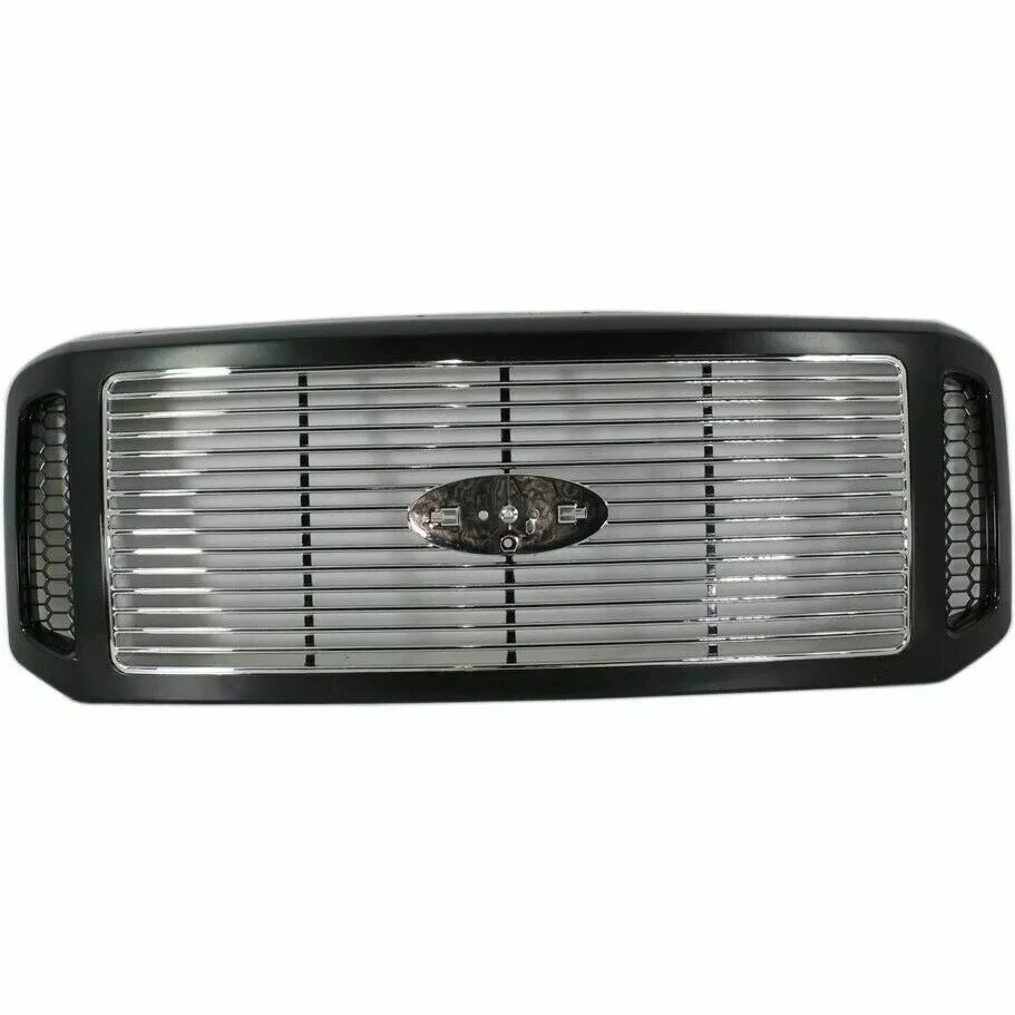 NEW FRONT GRILLE BLACK WITH CHROME BILLET FOR 2005-2007 FORD F-250 SUPER DUTY Foto 2 de 4
