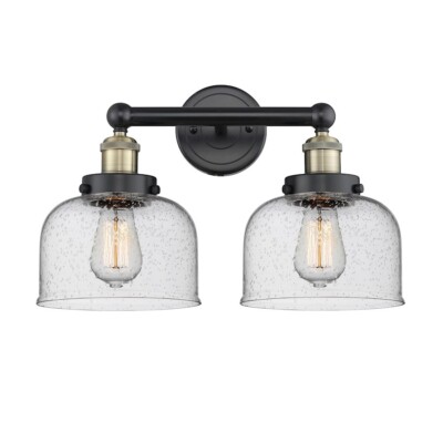 Innovations Edison Large Bell 2Lt 16'' Bath, BKB/Seedy - 616-2W-BAB-G74
