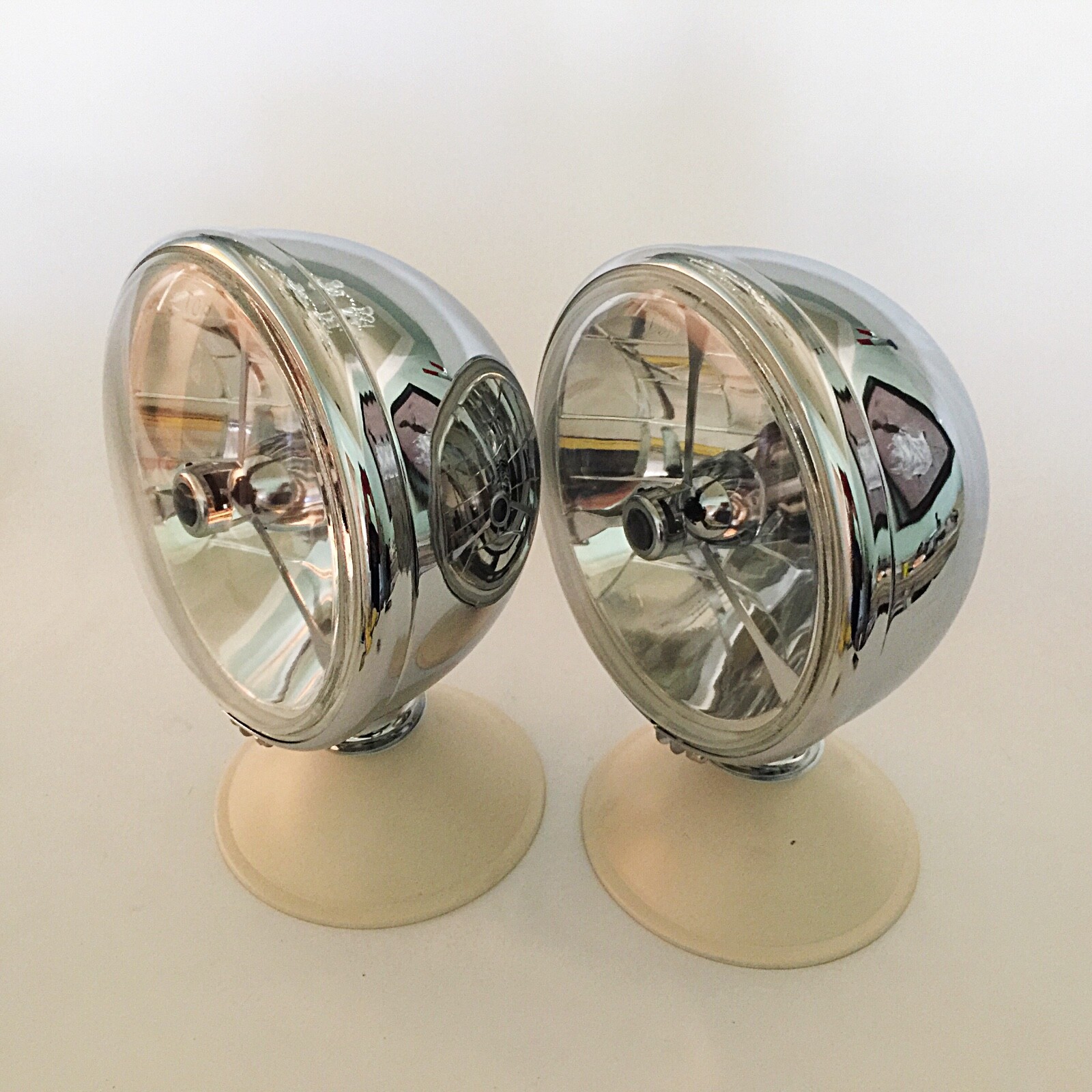 Hot Rod King Bee Headlamps Headlights w/ Black Dot TriBar Halogen