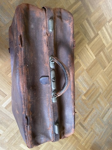 Koffer Arztkoffer Doktortasche Hebammentasche 1880 Patina Leder Oldtimer - Bild 11 von 24