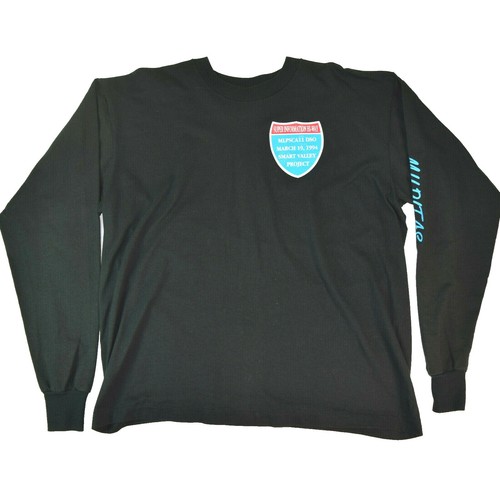 SCREEN STARS LONG SLEEVE T KEN ISHII 90s TEE XL COTTON Black Used