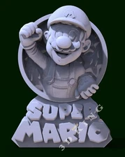 3D STL Model 6 SUPER MARIO for CNC Router Aspire Artcam 3D Printer Engraver