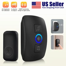 KERUI Upgraded Remote Waterproof LED Wireless Doorbell 32 Songs Chime Door Bell