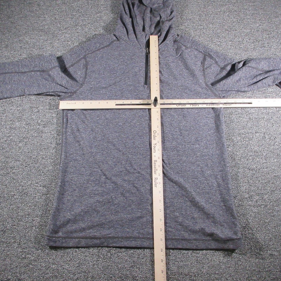 Lululemon Sweater Mens Large Gray Pullover Quarter Zip Hoodie Heathered