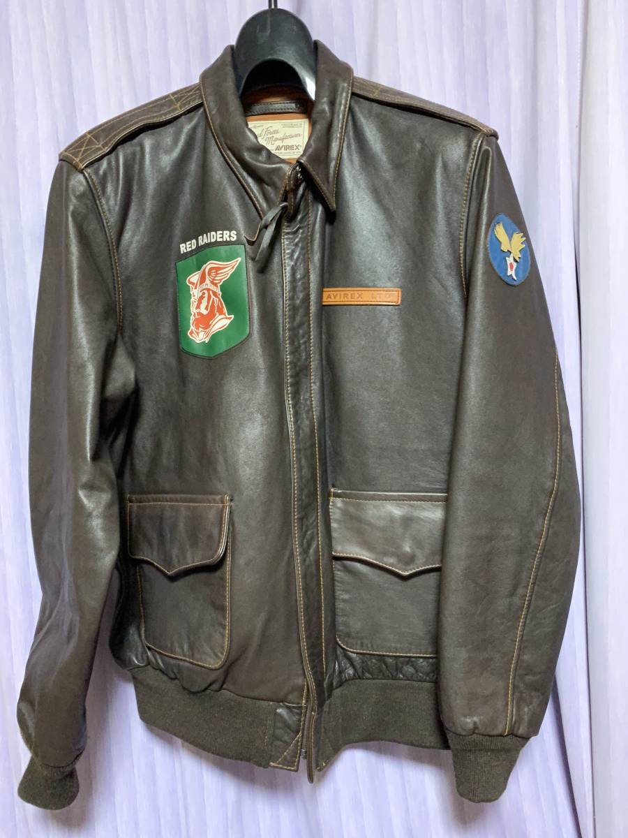 nm-2184.AVIREX アヴィレックス A-2 FLIGHT JACKET Vintage Avirex A-2 Leather Bomber Jacket Smoker | eBay