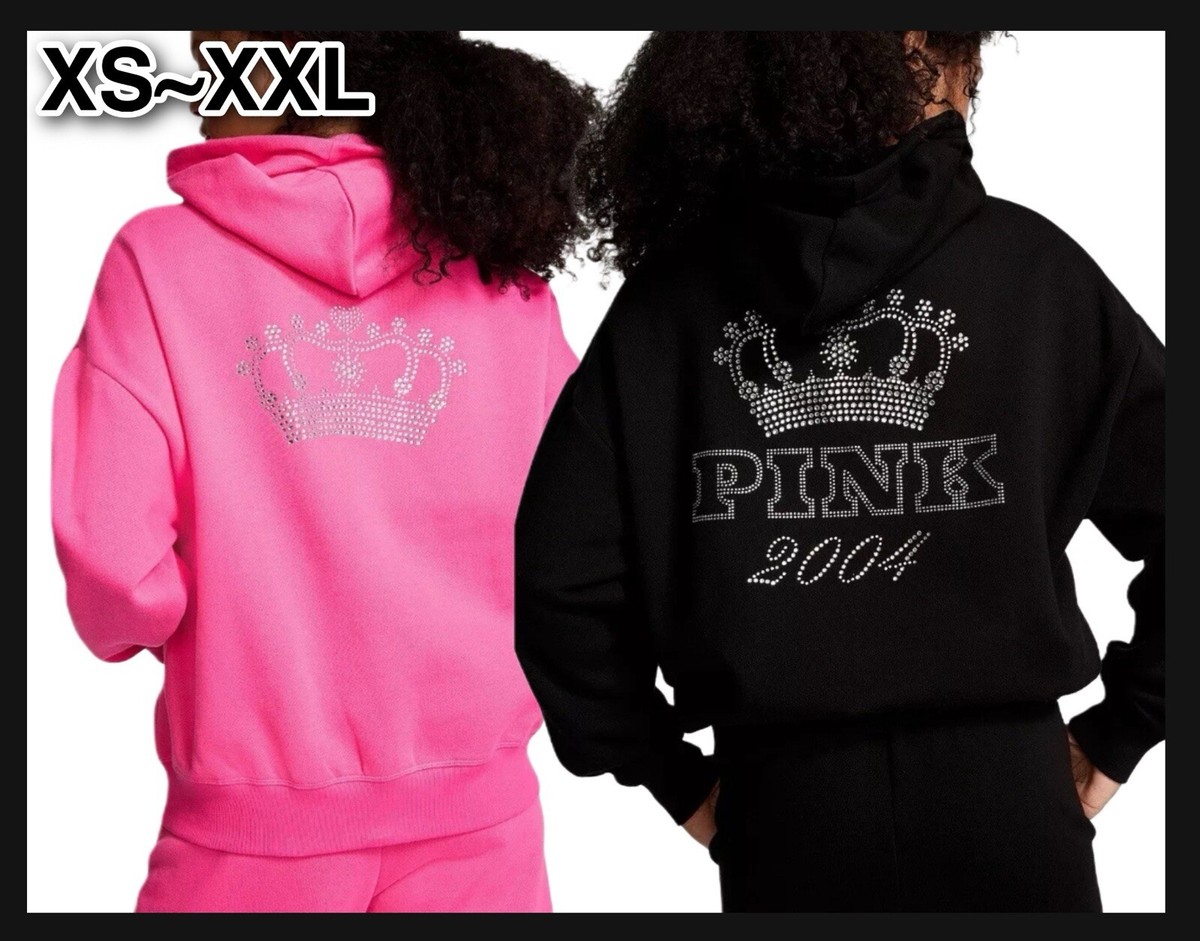 VS PINK LIMITED EDITION BLING FULL ZIP HOODIE SWEATSHIRT VS PINK LIMITED EDITION BLING FULL ZIP HOODIE SWEATSHIRT