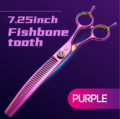 High-end 7.25'' Professional Dog Grooming Scissor Curved Thinning Shears For Cat - Picture 25 of 49