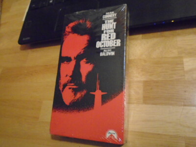 SEALED RARE OOP Hunt for Red October VHS film 1990 Sean Connery Alec Baldwin SPY