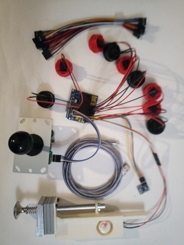 Virtual Pinball Pincab Kit : analog Plunger Nudge + Big Arcade Joystick VPX FX3 - Photo 4/10