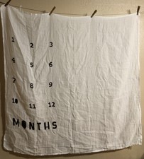 Cloud Island Muslin Blanket Milestone Monthly Calendar Baby Sheet Photo Backdr