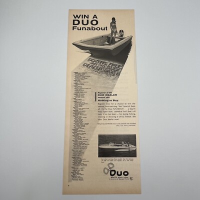 DUO Boats Duo Funabout 1968 Vintage Print Ad 5