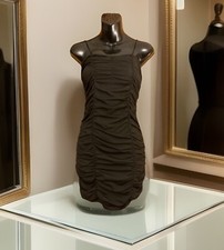 Black Size 10 Party Club Ruched Dress  