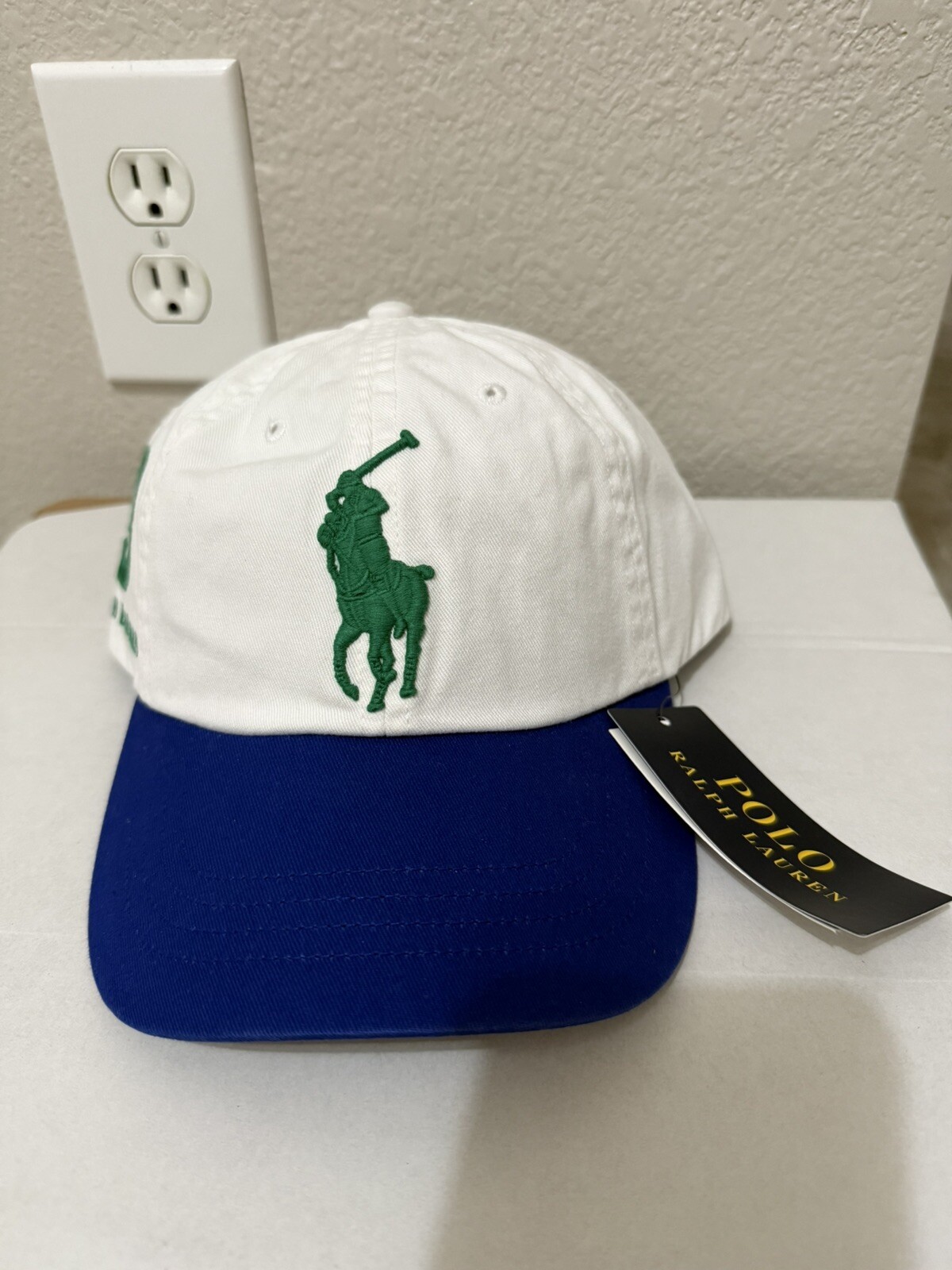Polo Ralph Lauren Big Pony Chino Ball Cap in bianco Heritage colori reali