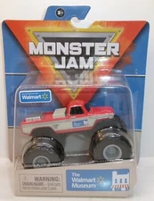 2023 SPIN MASTER 1:64 MONSTER JAM RED WHITE THE WALMART MUSEUM MONSTER TRUCK