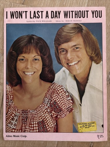 THE CARPENTERS I Won’t Last A Day Without You 1972 Noten Almo Music Vintage - Bild 1 von 5
