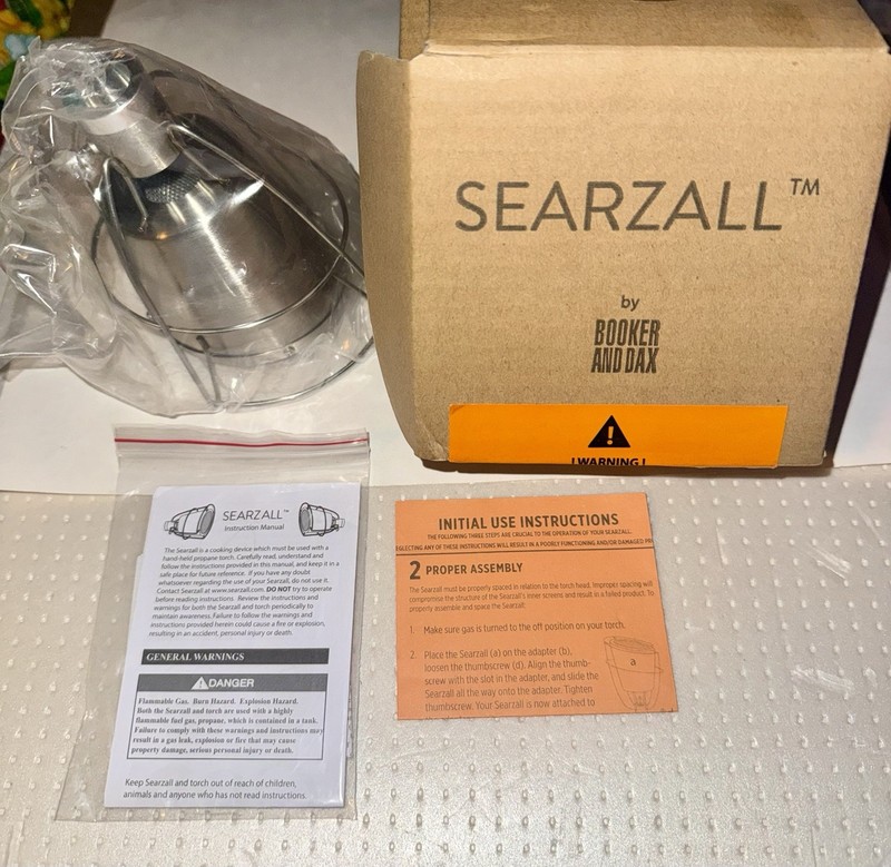 Booker & Dax Searzall Pro Torch Attachment – Stainless Steel – New Open Box