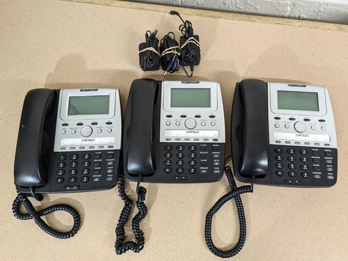 (Lot of 3) CORTELCO Corded Business Office Phones w/ Power Cords 270000-TP2-27S