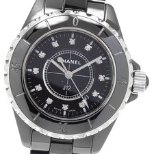 CHANEL J12 H1625 Black ceramic 33mm 12P diamond black Dial Quartz Ladies_932897