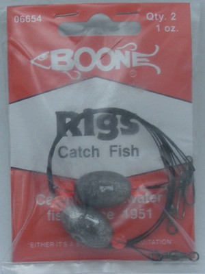 Boone 06654 1 oz Egg Rig 18'' Steel Wire 2Pk