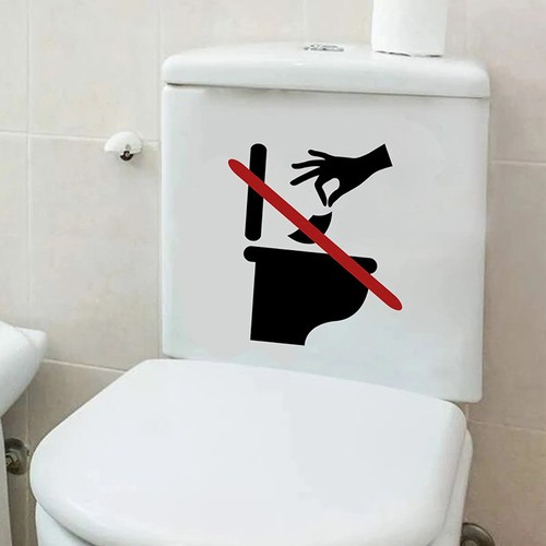 Warning Signs Toilets Are Prohibited From Throwing Garbage Car Stickers_Z - Picture 5 of 5