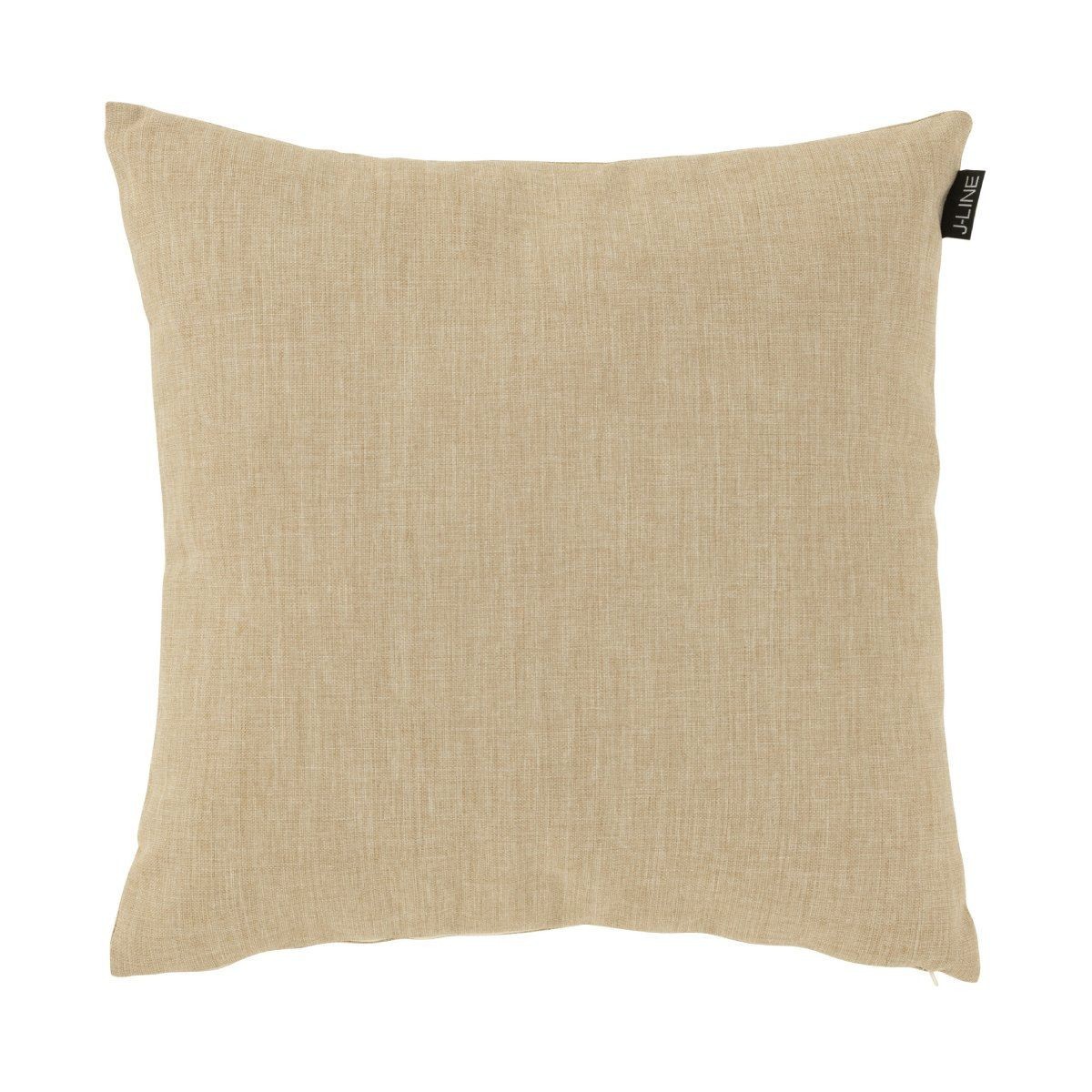 Coussin haut de gamme Poly 50x50cm beige au tissage structuré élégant