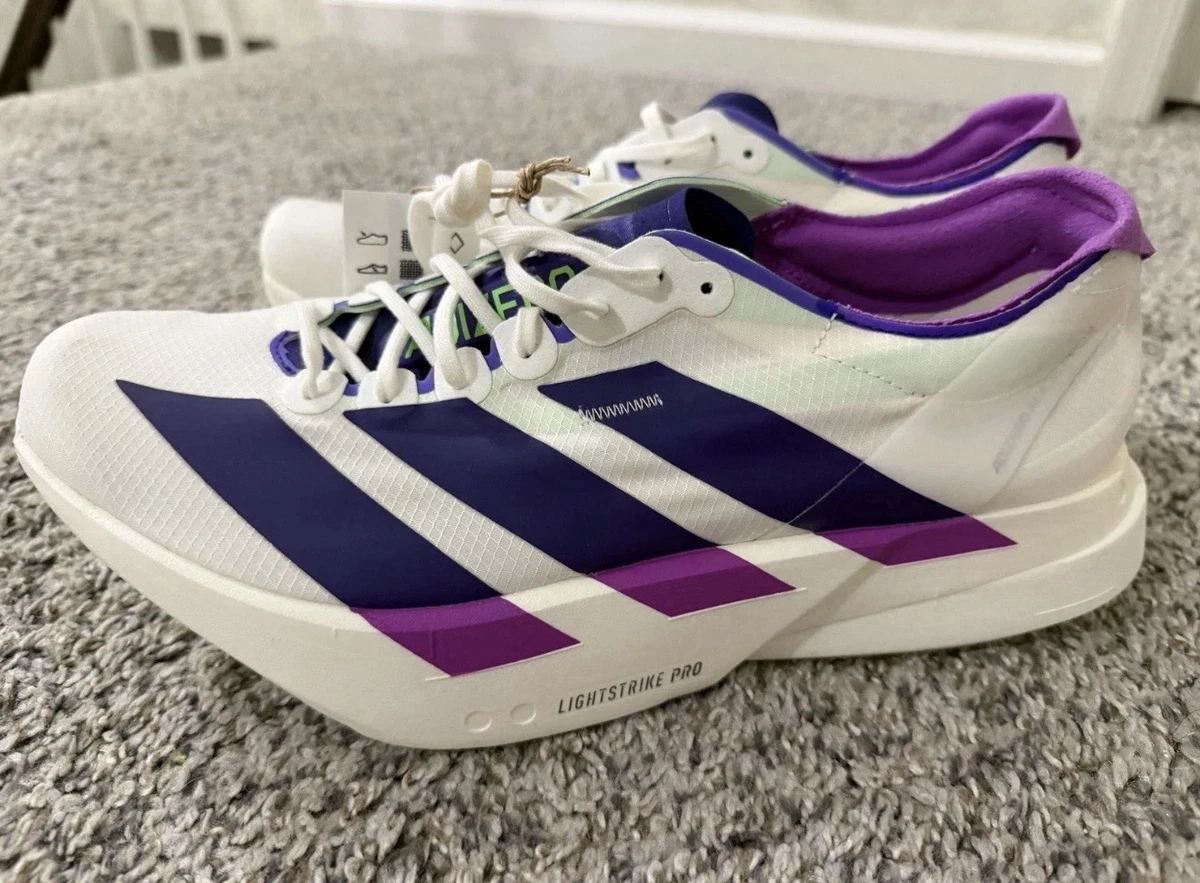 adidas Adizero Adios Pro 4 Core White Purple Lime Burst for Sale