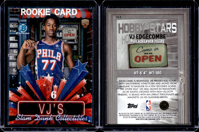 2025-26 Bowman - VJ Edgecombe Slam Dunk Collectibles Insert (RC) Sixers