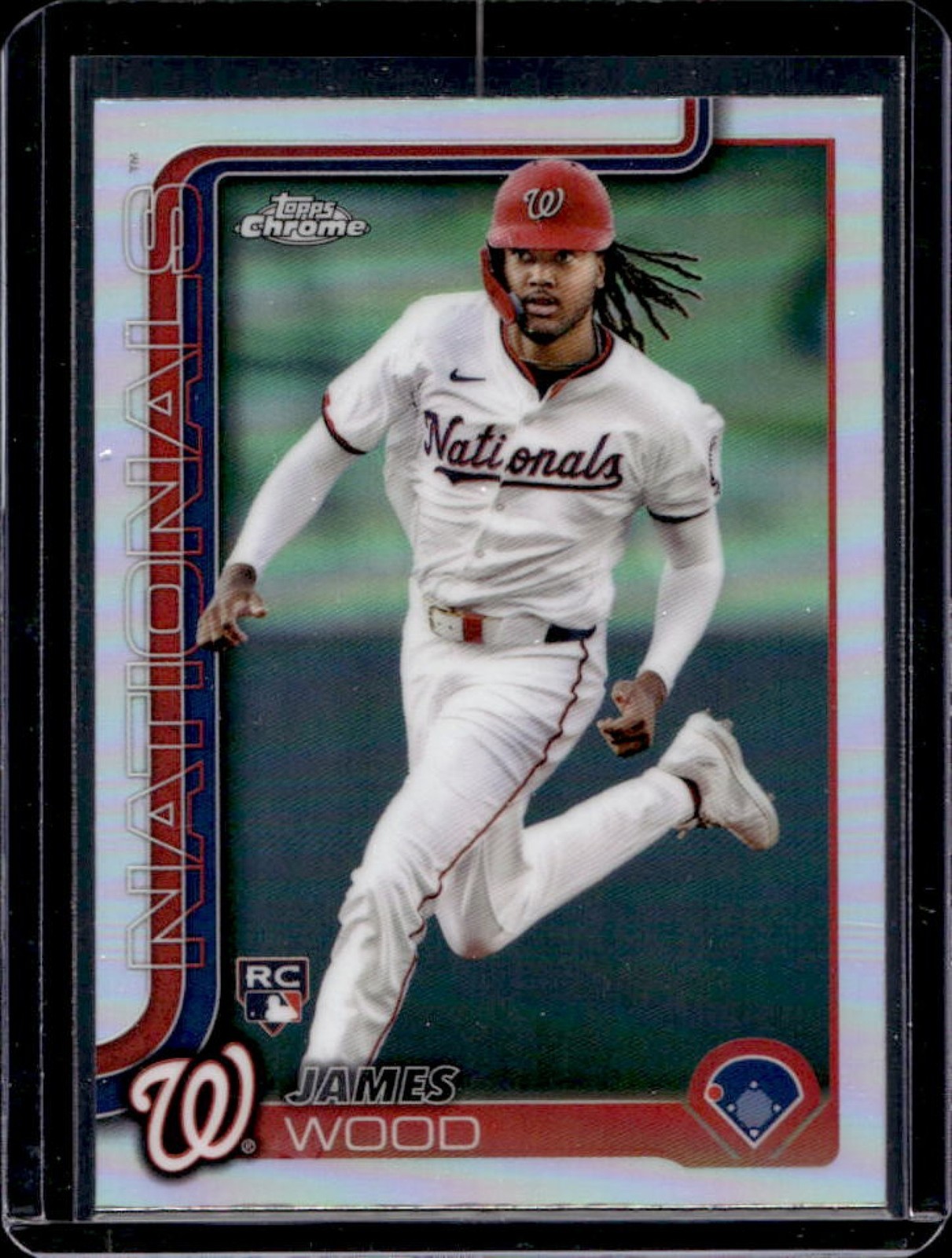 2025 Topps Chrome James Wood RC Refractor Rookie #132 Nationals