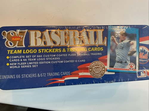 FLEER 1987 Baseball Set Commemorative Collectors Tin Factory Sealed New - Picture 8 of 8