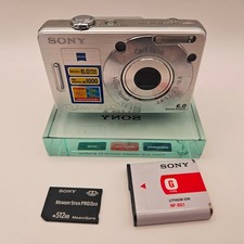 Sony Cyber-shot DSC-W50 6.0MP Digital Camera Digicam Silver Tested Works Read