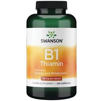 Vitamin B1 Thiamin 100 mg 250 Kapseln Swanson Health Products