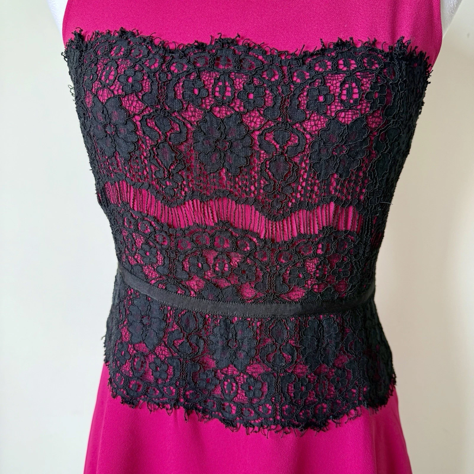 VETEMENTS Abito svasato e aderente con dettagli in pizzo senza maniche LOFT Petites TG. 2P