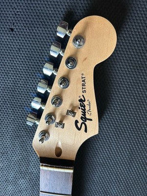 Fender Squier SE Stratocaster Guitar Neck Rosewood w/Tuners/Plate/Original Bolts