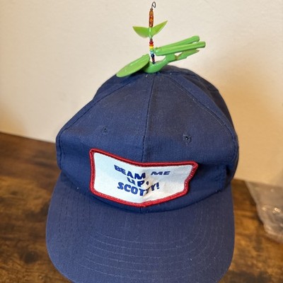 Interstellar Propeller Vintage Snapback Hat   Blue   Made in California   RARE!