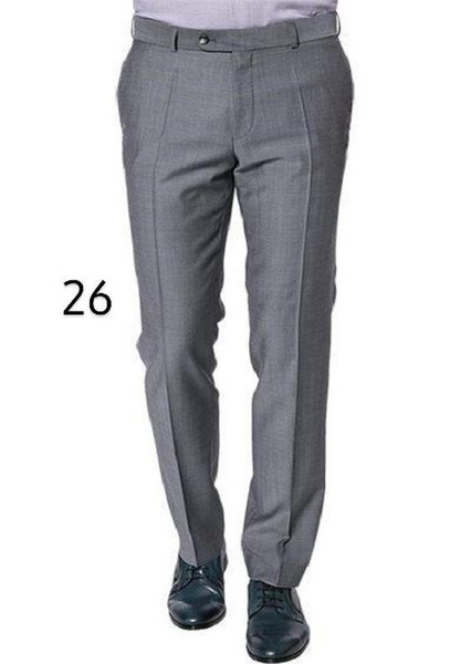 Men Carl Gross Trousers Grey Viscose 36 / XL / 50