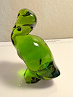Viking Glass Avocado Green Fighting Duck Epic Line MCM Upright Bird 4.5" — photo 3