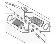 Genuine Ford Inner Tie Rod Pr3z-3280-a Genuine Ford Inner Tie Rod Pr3z-3280-a