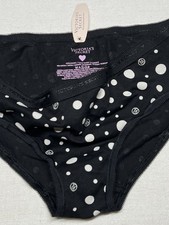 Vintage Victoria's Secret Cotton Signature Logo Trim Hiphugger Panty Bubble New