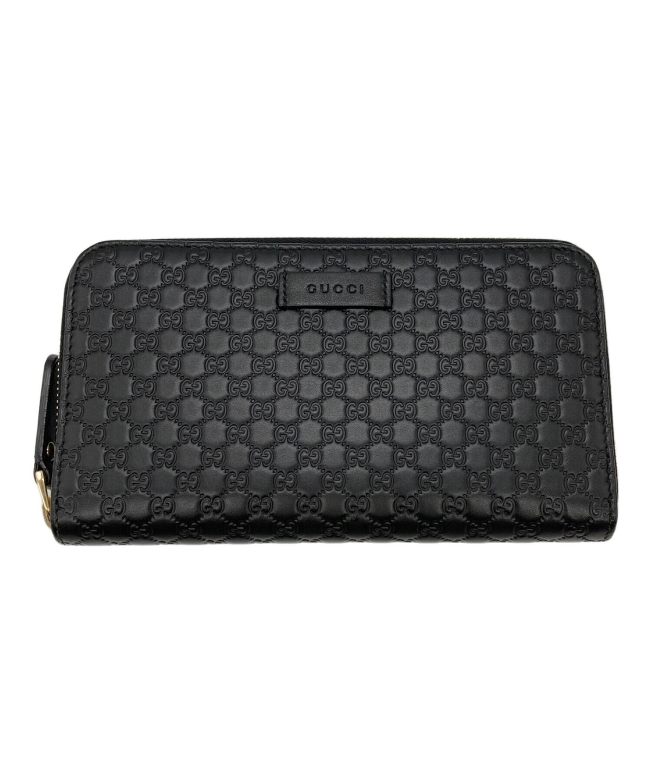 GUCCI Shima Round Zipper Long Wallet in Black - Preowned Style 449391