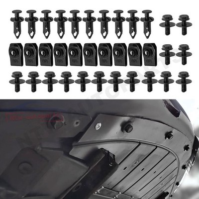 For Nissan 35 Pcs Body Bolts & U-nut Clips- M6 Engine Under Cover Splash Shield