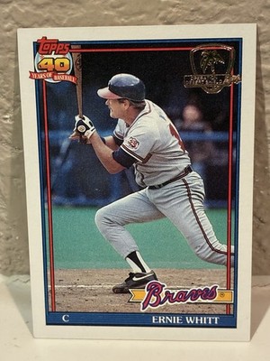 1991 Topps Desert Shield #492 Ernie Whitt Atlanta Braves NRMT H