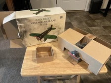 1992 John Deere Vintage Die-Cast Airplane Bank TRAVEL AIR MODEL R New w/Box