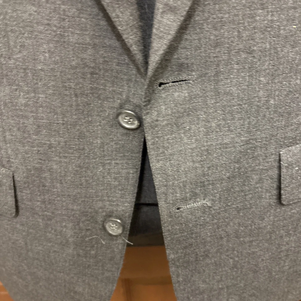 Traje de dos piezas Nordstrom Travelers para hombre, chaqueta 36R pantalones 32X30, gris; 100 % lana Foto 4 de 4