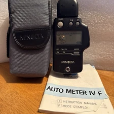 Near Mint MINOLTA AUTO METER IV F Digital Exposure Light Meter w/ case